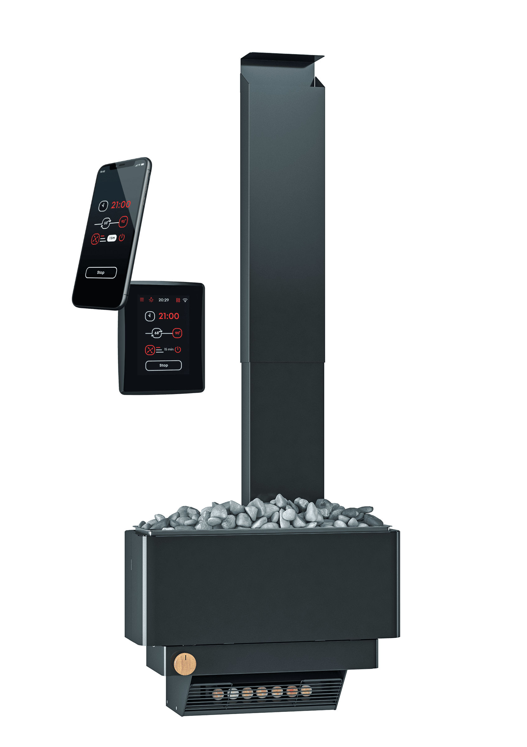 Mobiilne juhtseade ja Saunum Premium